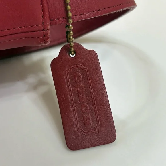 Vintage COACH Red Leather SoHo Eldridge Hobo Shoulder Bag - Picture 3 of 9